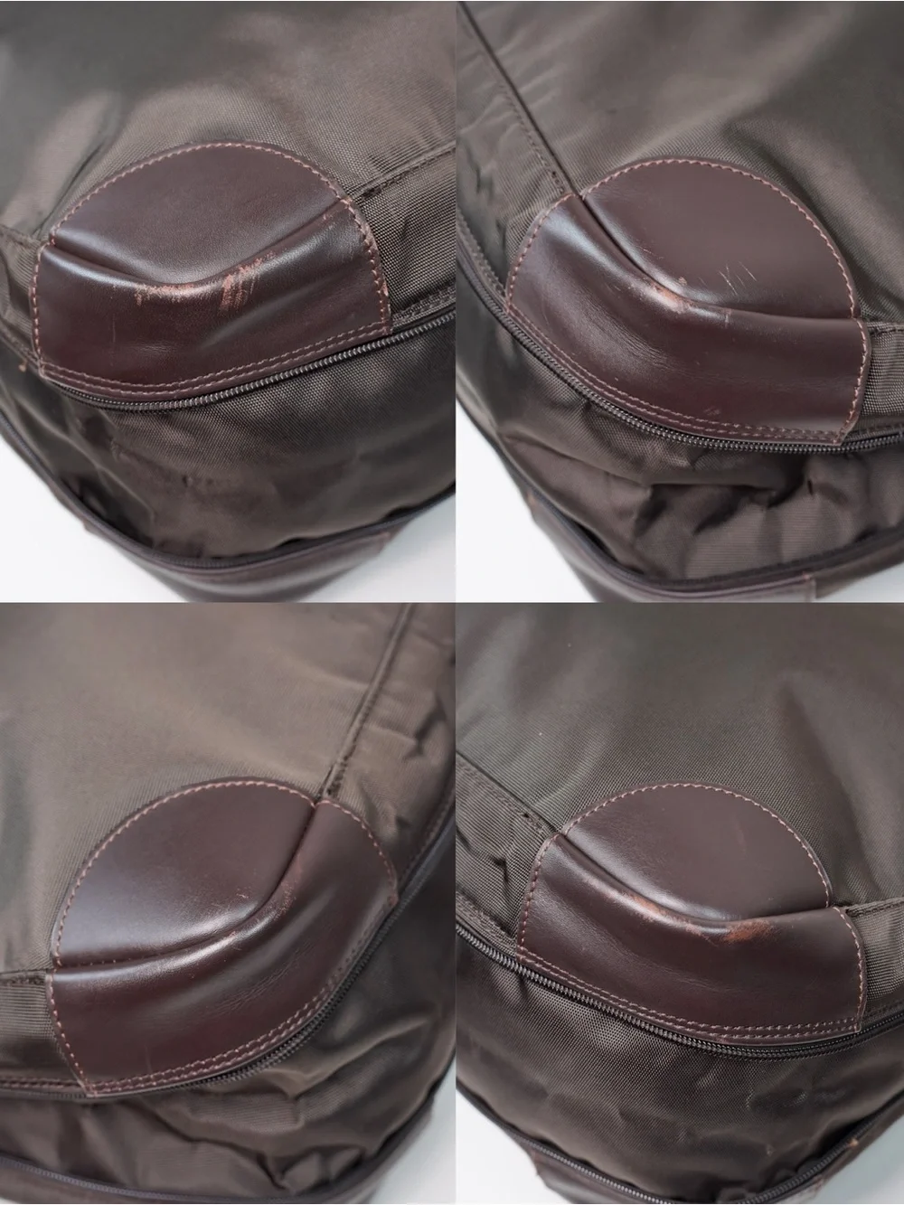 Longchamp Dark Olive Nylon Leather Large Messenger Laptop Travel Shoulder Bag